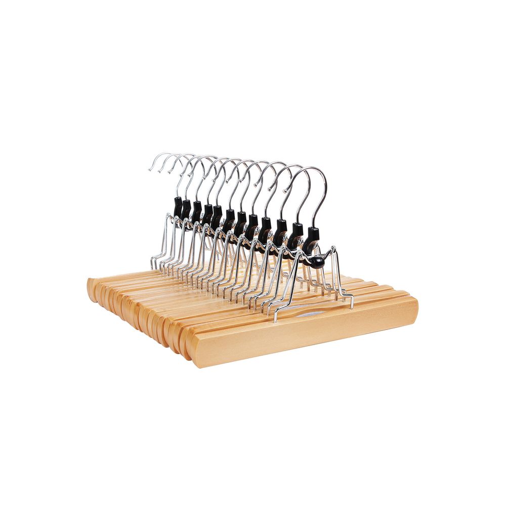 Wooden Trouser Clamp Hanger  Clothes Storage  The Hanger Store