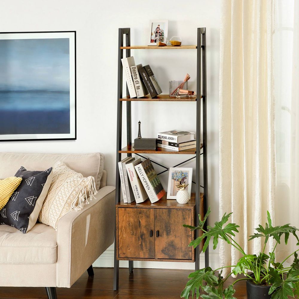 Ladder shelf with cupboard discount
