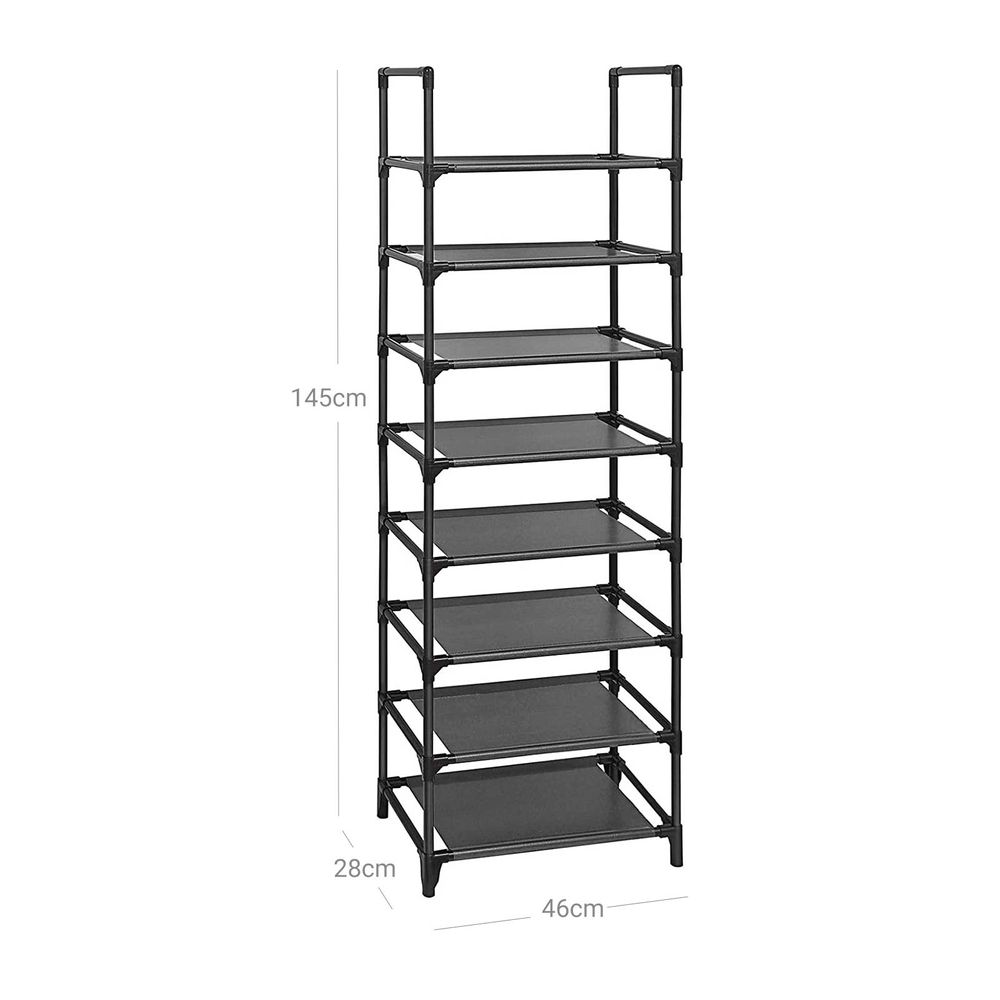 SONGMICS Shoe Rack, 8-Tier Shoe Organizer, Metal Shoe Storage for