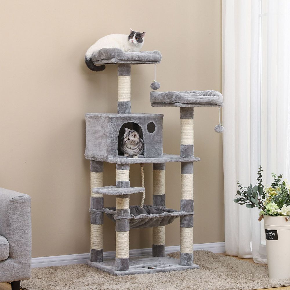 Dual Platforms Cat Tree Cat Tree FEANDREA by SONGMICS