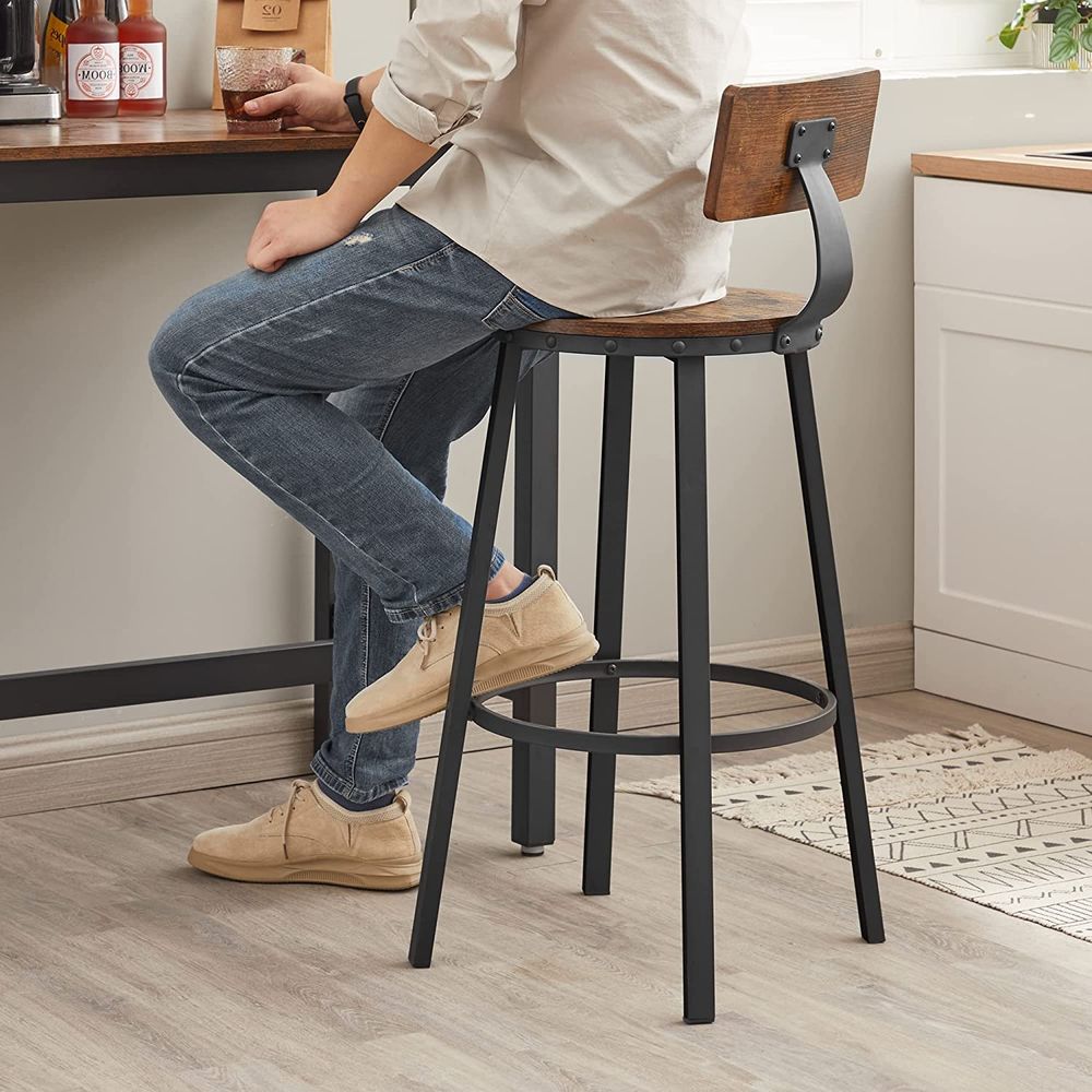 VASAGLE EKHO Collection - Set of 2 Bar Stools 30 Tall