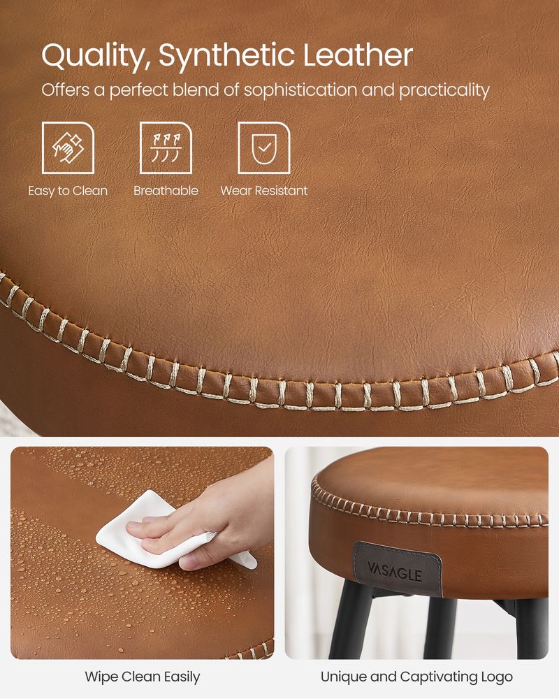 VASAGLE EKHO Collection - Ottoman Bench, Synthetic Leather