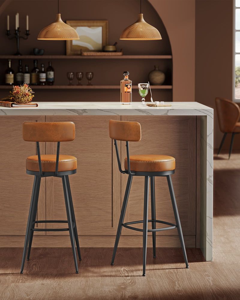 EKHO Collection - 360° Swivel Bar Stools Set of 2