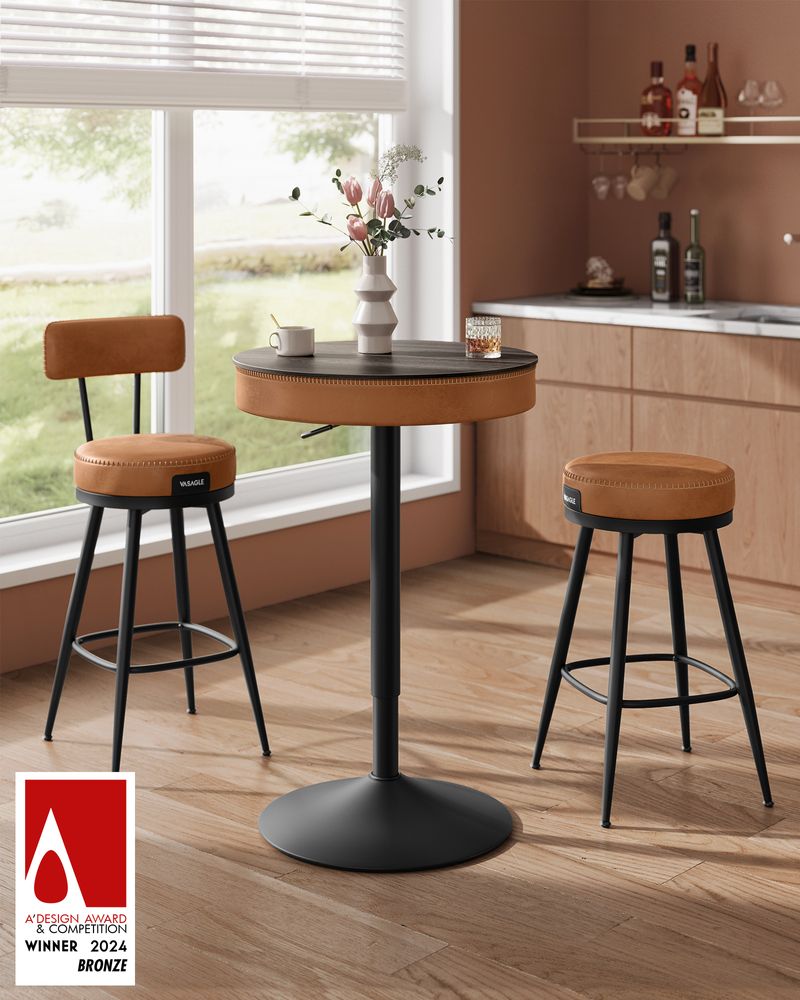 EKHO Collection Height Adjustable Bar Table