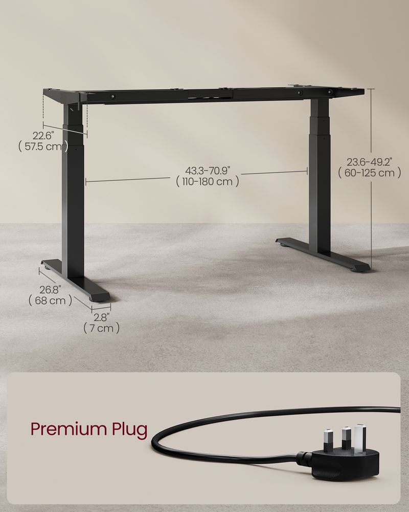 VASAGLE Adjustable Electric Desk Frame | SONGMICS HOME