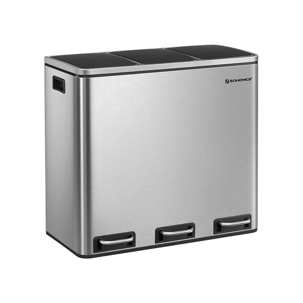 3 Compartments Dustbin | SONGMICS