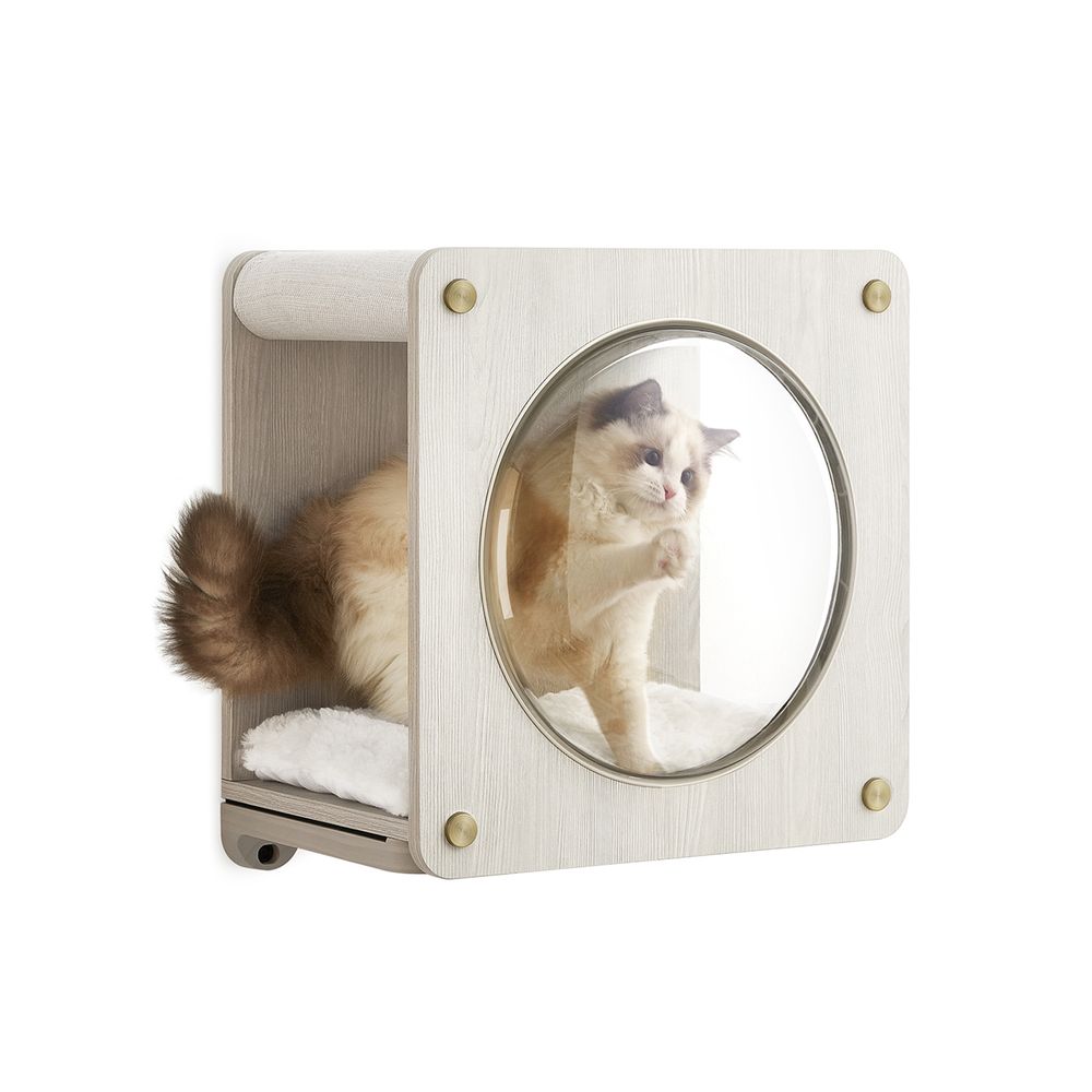 Clickat Wall Mounted Cat Cave with Observation Window