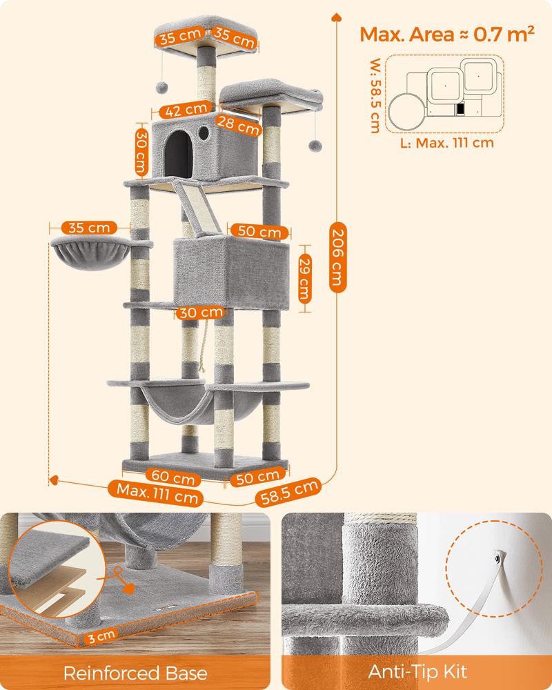 Feandrea Cat Tree Activity Centre SONGMICS HOME