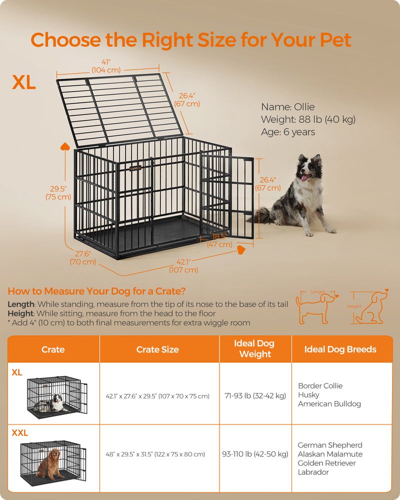 Crate size for 80 lb dog best sale