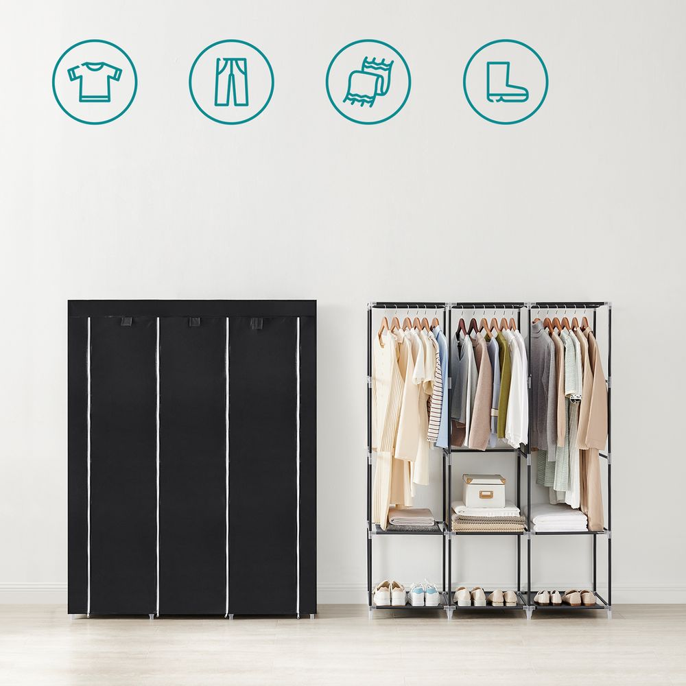 GHQME Portable Wardrobe with 3 store Drawers