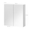 White Wall-mounted Cabinet with Mirror & Shelf