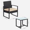 3-Piece Garden Furniture Set with Table