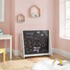 White Movable Bookcase with Chalkboard for Kids