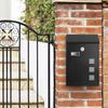 Wall-Mounted Post Letter Box Black