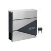 Modern Mailbox Anthracite Grey and Silver