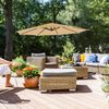 Taupe Large Parasol for Patio & Garden
