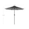 Grey Outdoor Parasol with Air Vent30GYV1