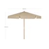 Taupe Octagonal Sun Umbrella for Patio