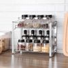 Spice Rack Organizer for Cabinet Silver