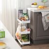 White Storage Trolley with 3 Baskets
