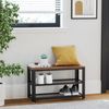 3-Tier Shoe Bench with Seat and Shelf