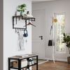 Coat Rack Wall-Mounted Greige and Black