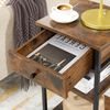 Nightstand End Table Industrial Accent Table