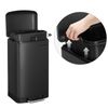 Black Step Trash Can with Inner Bucket