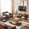 Industrial Brown Large TV Console with Shelves
