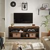 Industrial Brown & Black TV Stand with Storage Compartment