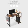 Industrial Writing Desk with Shelves & Storage Bag