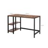 Industrial 47 Inches Computer Desk with Shelves