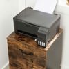 Industrial Brown Mobile Filing Cabinet with 2 Drawers