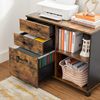 Brown File Cabinet with Storage Compartment