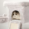 Light Brown Small Cat Tree with Hammock