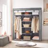 Grey Large Portable Closet with Non-Woven Fabric Cover