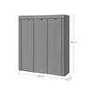 Grey Large Portable Closet with Non-Woven Fabric Cover