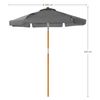 Wooden Patio Parasol with UV Protection