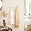 White Wall-Mounted Storage Hook Rack for Coat