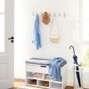 White Wall-Mounted Storage Hook Rack for Coat