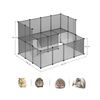 Grey Plastic Pet Fence Cage for Indoor Use