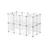 Clear Plastic Pet Fence Cage Playpen