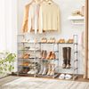 Grey Height-Adjustable Shoe Storage Organiser