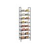 Set of 2 Grey Shoe Storage Rack with 4 Shelves