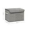 Set of 3 Fabric Storage Boxes with Lid