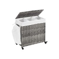 Laundry Basket with 3 Compartments