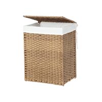 Natural Handwoven  Double Laundry Hamper