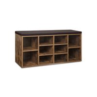 Adjustable Shelves Storage Bench