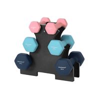 Hex Dumbbell Set with Storage Rack