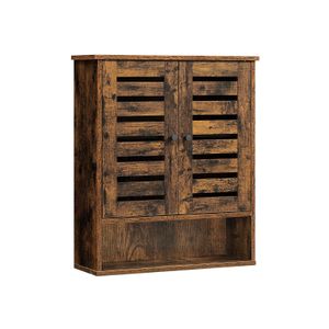Brown Wall-Mounted Storage Cabinet for Bathroom